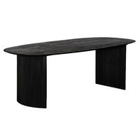 ESSTISCH oval aus Mangoholz 220cm, schwarz - Schwarz, Holz (220/100/76cm) - Giga Meubel