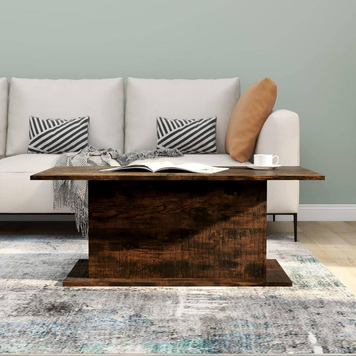 COUCHTISCH Räuchereiche 102x55,5x40 cm Holzwerkstoff - Braun, Holzwerkstoff (102/55.5/40cm) - furnicato