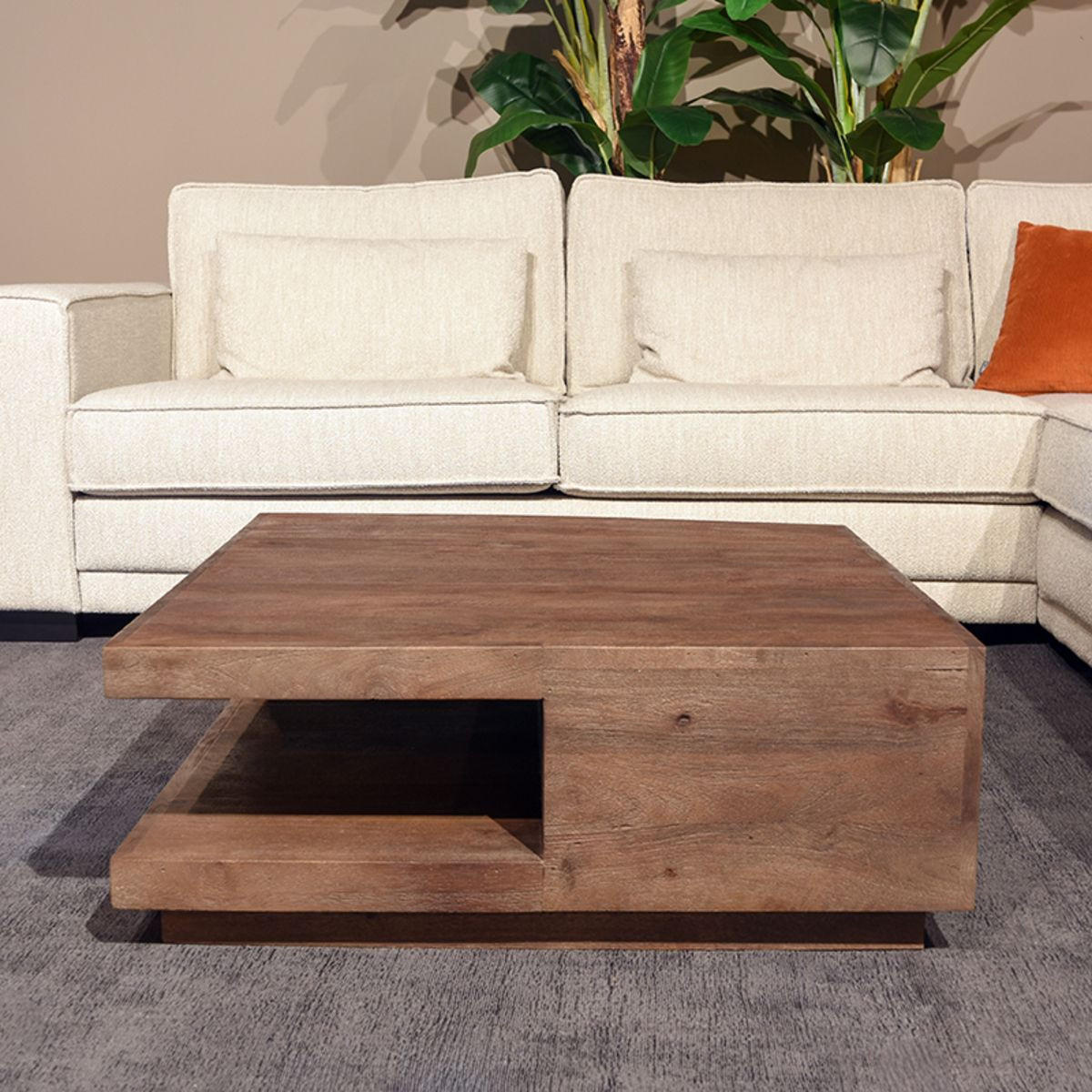 COUCHTISCH quadratisch braun 80/80/30 cm - Braun, Holz (80/80/30cm) - LABEL51