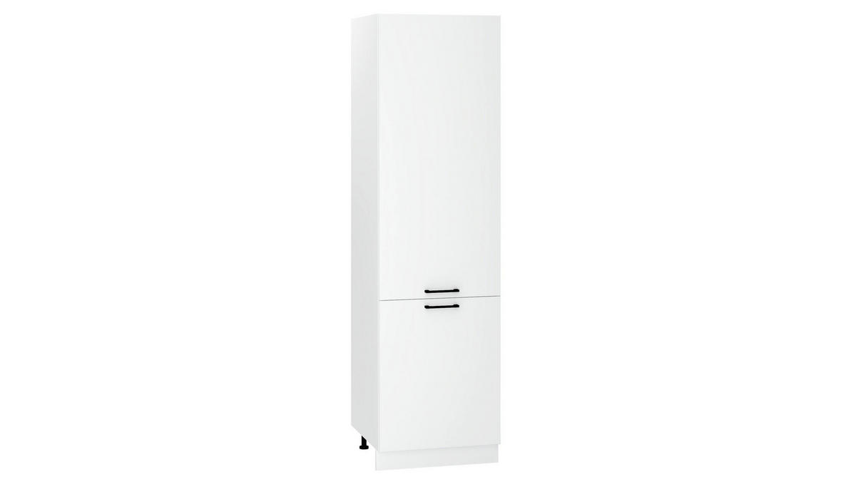 HOCHSCHRANK D60SŁ P/L – Morvex – Hochwertiges Design Konzept – Schwarz / Matt - Schwarz, Holzwerkstoff/Metall (60/213.3/56cm) - ROYAL24_MARKT