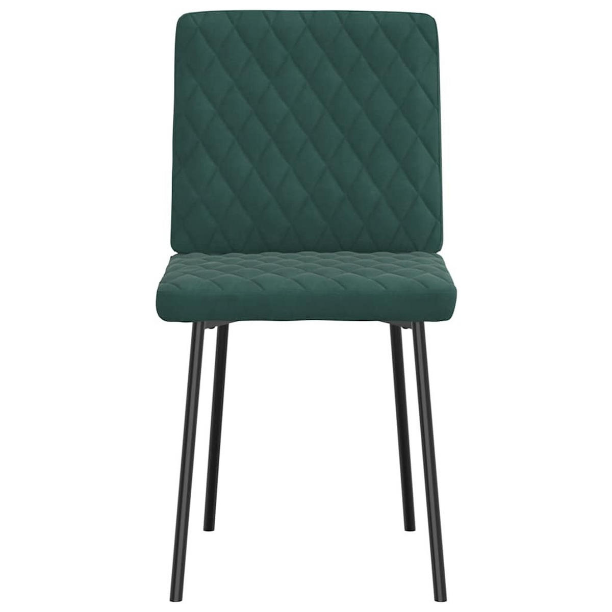 ESSZIMMERSTÜHLE 2 Stk. Dunkelgrün Samt 45*54*83cm - Grün, Metall (45/83/54cm) - ZMH