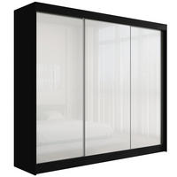 KLEIDERSCHRANK PEKA - 250 cm - Schwarz|Weiß - Schwarz/Weiß, Holzwerkstoff (250/215/61cm) - ALTDECOR