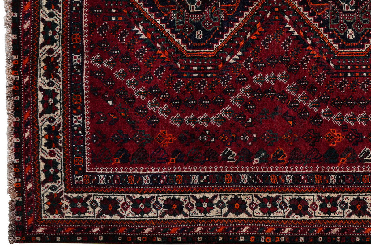 TEPPICH Gashgai Rot 203/164 cm Schurwolle - Rot, Textil (164/203cm) - Looma