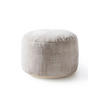 POUF Nova Hellgrau 55x55x30 cm - Hellgrau, Textil (55/30/55cm) - benuta Pure