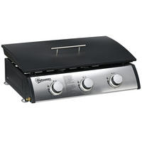 GASGRILL BBQ mit 3 Brennern, Edelstahl, Metall, Schwarz, 63 x 47 x 25 cm - Schwarz, Metall (47/25/63cm) - Outsunny