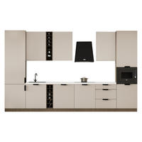 KÜCHENZEILE 360 cm - Sorento KS3-M375 - in Beige / Dunkle Eiche - Eichefarben/Beige, Holz (375/247/58cm)