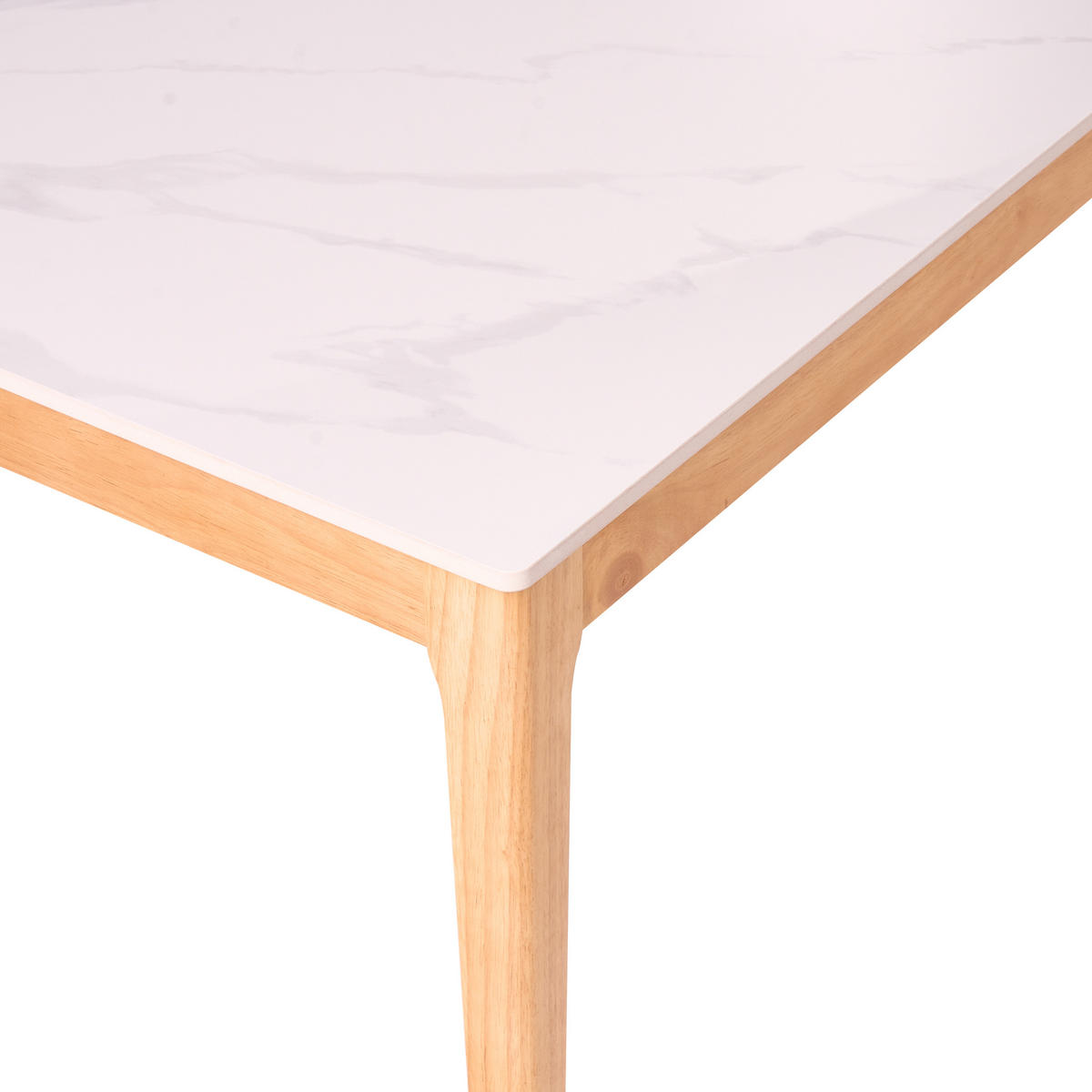 COUCHTISCH Weißer Marmor Bonney - Hellbraun/Braun, Holz (120/70/46cm) - Beliani
