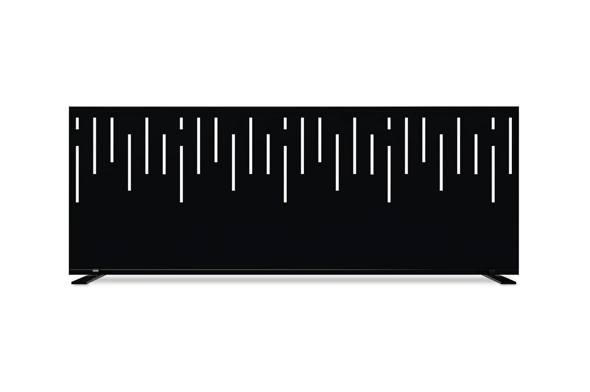 SICHTSCHUTZPANEELE dekorativ 2er-Set Arlberg schwarz H.160cm, rechte Seite mit Muster - Schwarz, Metall (60/160cm) - Casanoov