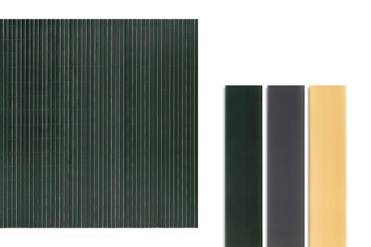 PVC Sichtschutzmatte VISO doppelseitig 8m x 1,5m Grün - Grün, Metall (800/150cm) - Casanoov