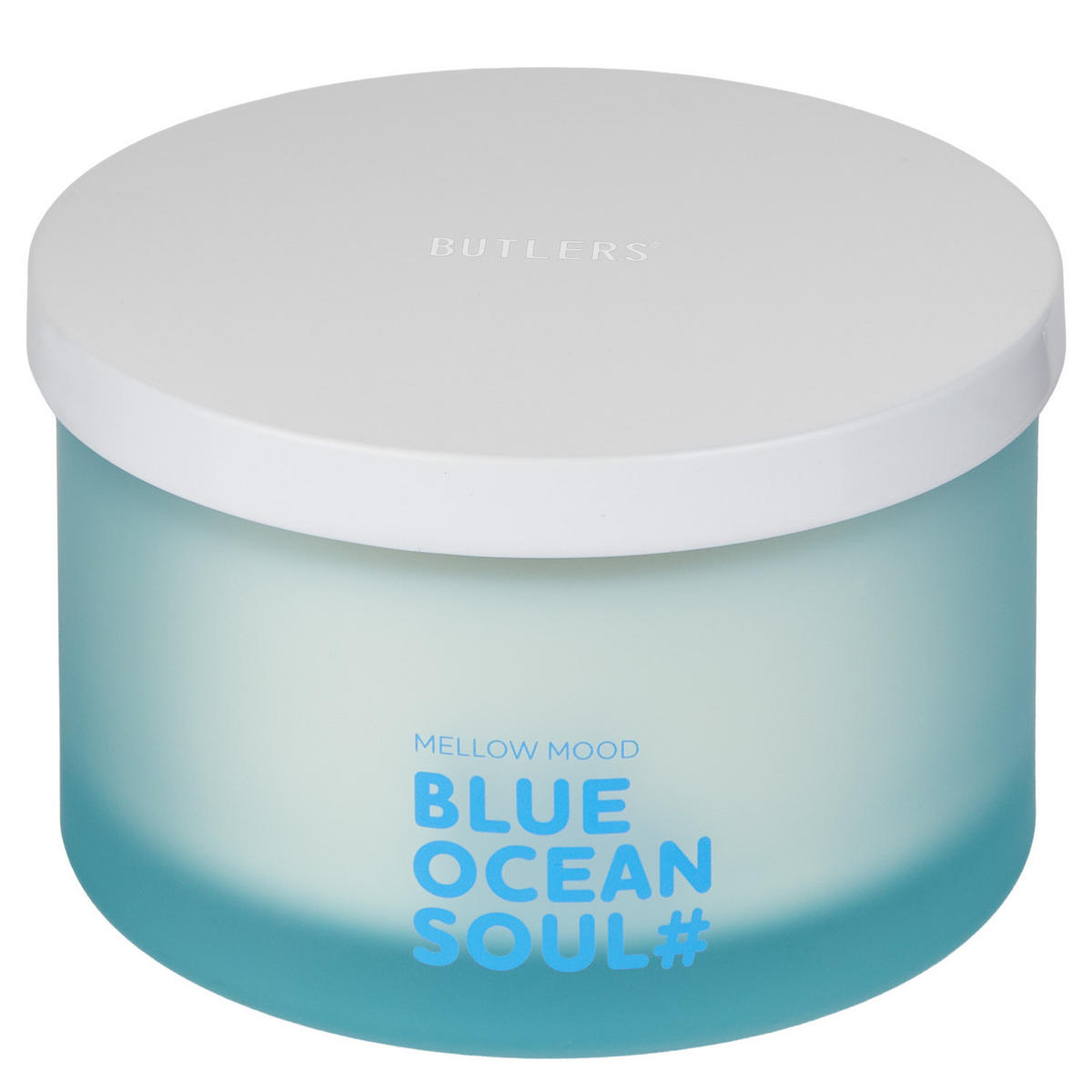 DUFTKERZE Mellow Mood Blue Ocean Soul - Pastellblau, Paraffin (6cm) - Butlers