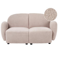 2-SITZER-SOFA Bouclé Beige Jule - Beige/Schwarz, Textil (151/77/82cm) - Beliani