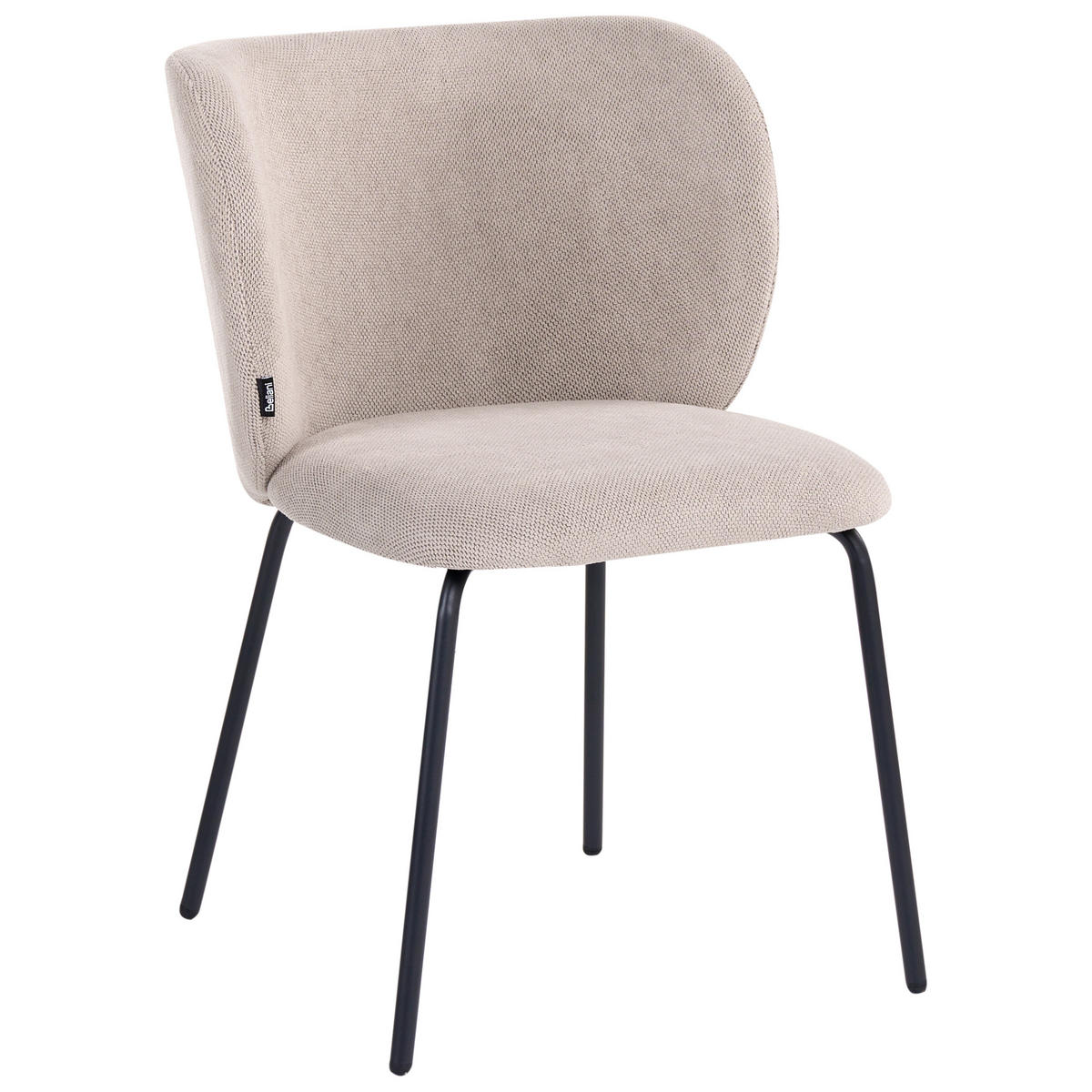 ESSZIMMERSTUHL 2er Set Stoff Taupe Calera - Taupe, Textil/Metall (56/78/60cm) - Beliani