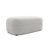 POUF Samt Stoff Grau - Silberfarben/Schwarz, Kunststoff/Textil (92/40/48cm) - Makamii