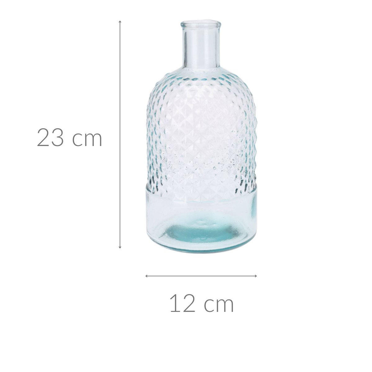 BLUMENVASE aus recyceltem Glas 12/12/23 cm - Transparent, Glas (23cm) - Home Styling Collection