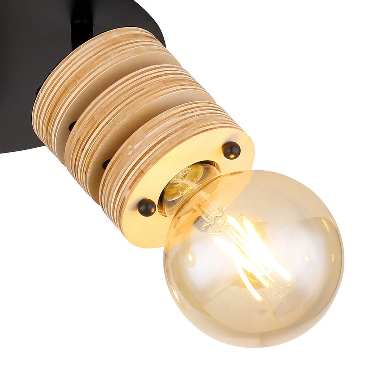 DECKENLEUCHTE ANGELINE Metall Braun - Braun, Metall (28/28/17.5cm) - Globo Lighting