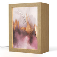 STOLNÍ LAMPA Fialová - abstraktní - barva - zlatá 15x20 cm - barva baltimore, kompozitní dřevo (8/15/20cm) - OnlyWow