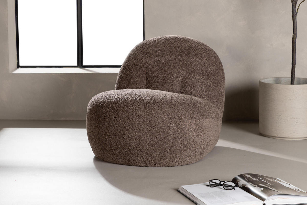 SESSEL OMAHA Braun 65x87x61 cm - Braun, Textil (65/61/87cm) - FURNLUX
