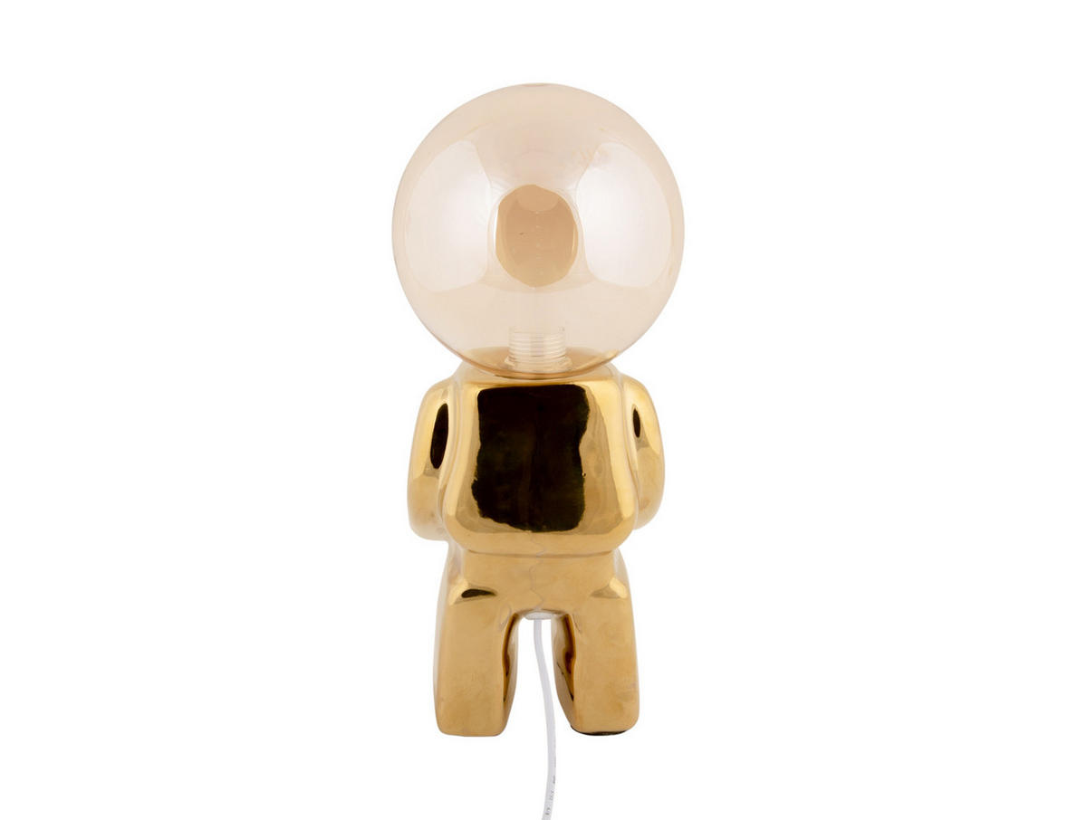 TISCHLAMPE Ross LED Gold 12/12/27 cm - Goldfarben, Keramik (12/12/27cm) - Leitmotiv