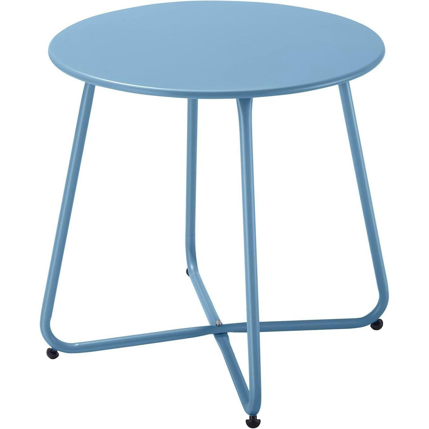 BEISTELLTISCH Metall Blau 45 cm - Hellblau, Metall (45/45/45cm)