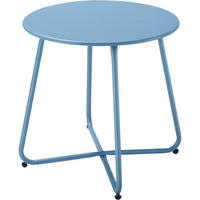 BEISTELLTISCH Metall Blau 45 cm - Hellblau, Metall (45/45/45cm)