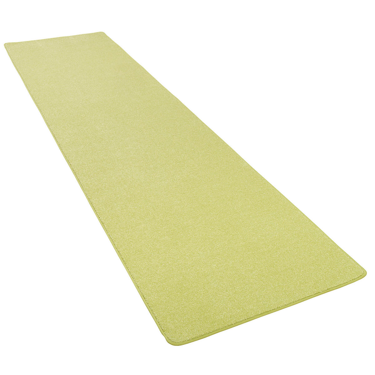 HOCHFLOR VELOURS LÄUFER TEPPICH LUNA - Limette, Textil (100/300cm) - Snapstyle