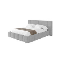 POLSTERBETT mit Bettkasten und Lattenrost, Bett mit Matratze H3/H4 - NILO 140x200 Grau - Hellgrau, Holzwerkstoff/Textil (140/200cm) - ALTDECOR