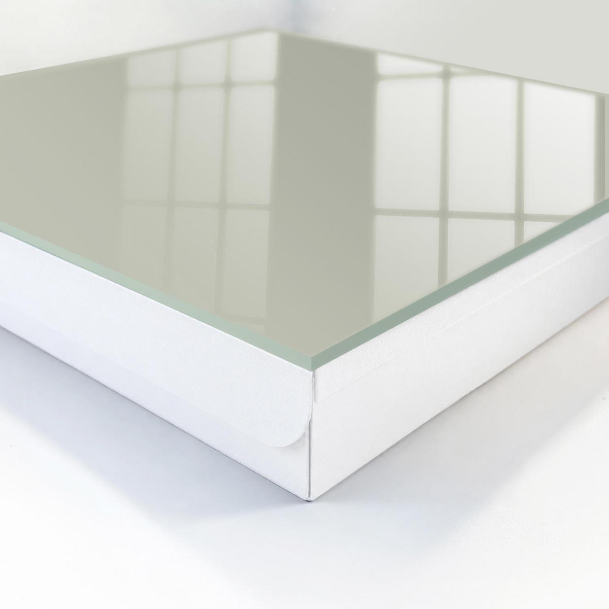 SCHLÜSSELBOX Weiß 30x30 cm – Türöffnung nach rechts - Warmes Grau - Grau, Metall (30/30/5cm) - TULUP