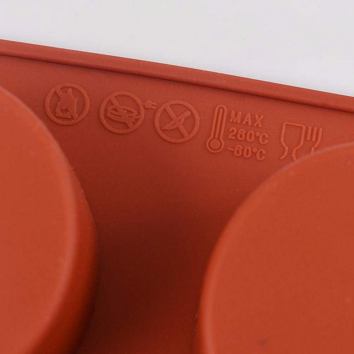 ZYLINDER-SILIKONFORM 3er Set 18 Mulden - Rot, Kunststoff (14.7/2.6/21cm)