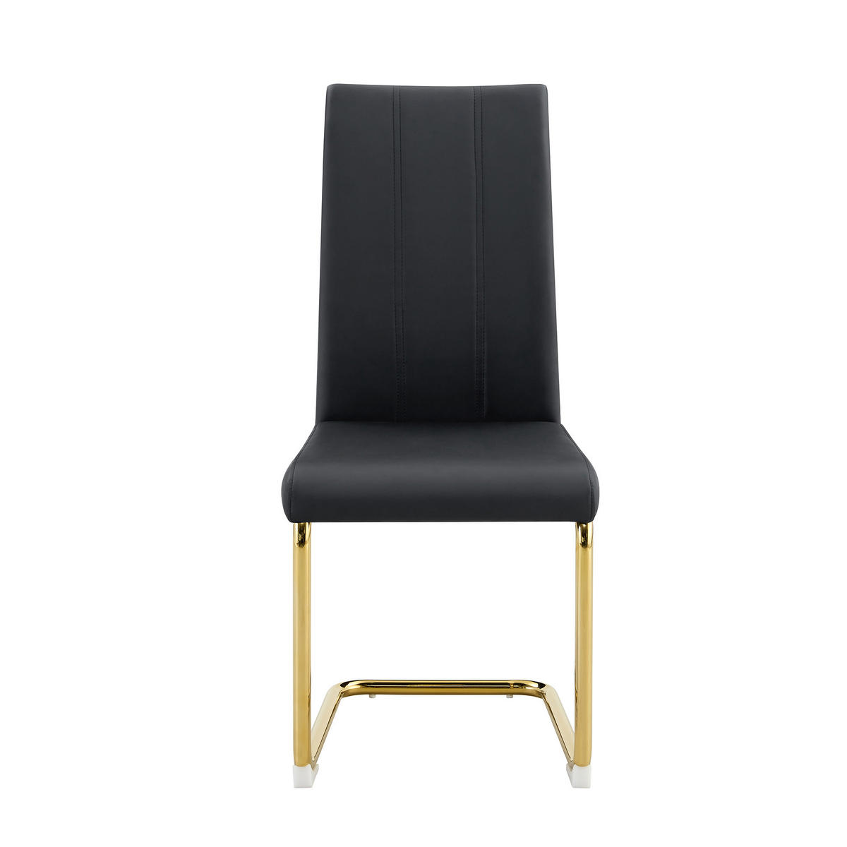 SCHWINGSTUHL DE-36801 2er-Set mit PU-Bezug und hoher Rückenlehne Schwarz - Goldfarben/Schwarz, Metall (43/99/54.5cm) - ComfortXL