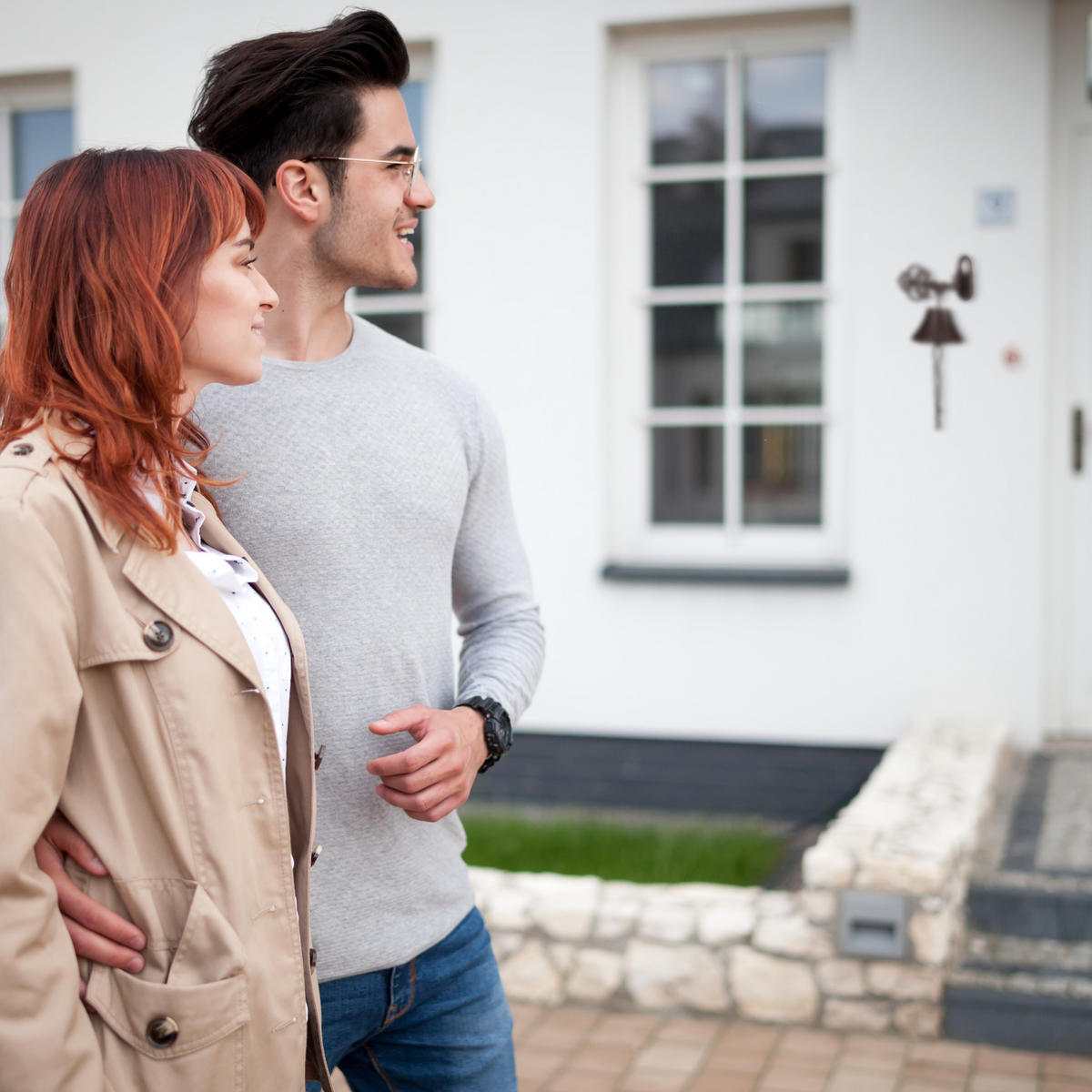 ZVONČEK na dvere - tmavohnedá, kov (10.5/23/17.5cm) - Relaxdays