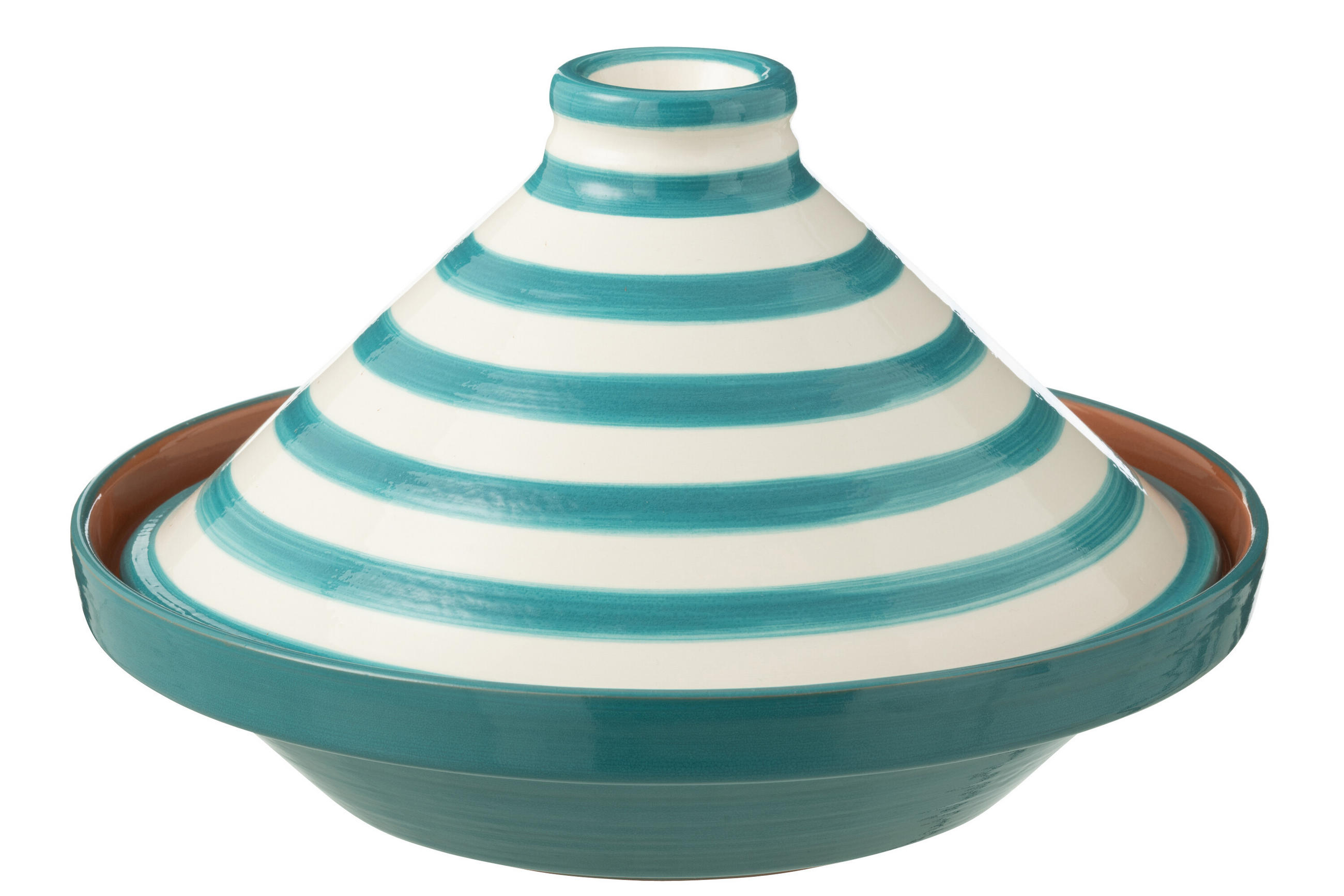 TAJINE GRANADA STRIPES - Töpferei - Aqua - Multicolor, Keramik (20cm) - J-Line