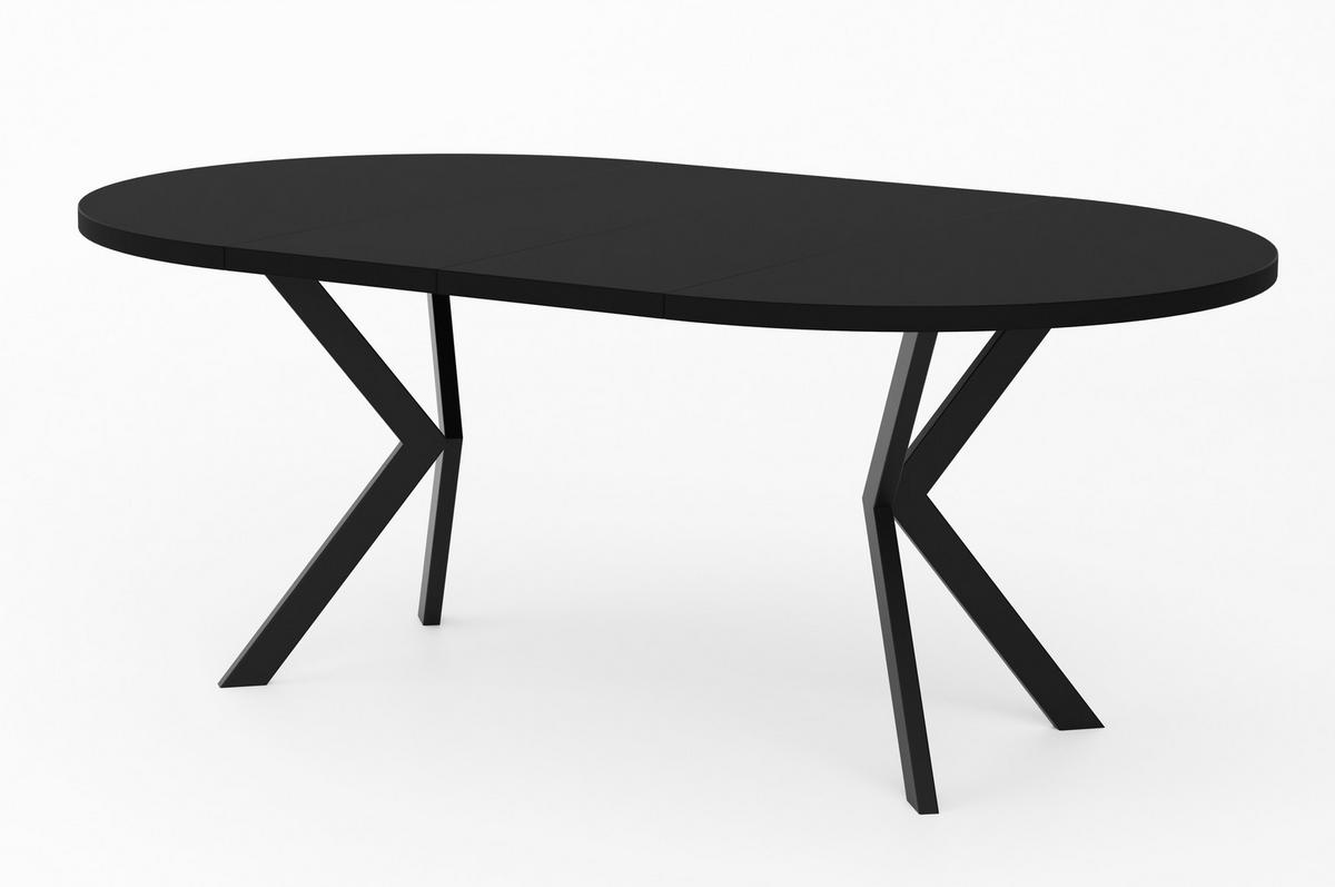ESSTISCHE EDEN - Schwarz, Holzwerkstoff (120/120/76cm) - Meblini
