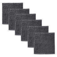 GÄSTEHANDTUCH (6er-Set) Fabulous 30x30 cm - Anthrazit, Textil (30/30cm) - Butlers