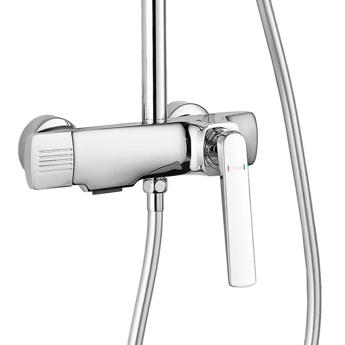 DUSCHGARNITUR Rea Rebel Chrome - Chromfarben, Metall (25/135.5/50cm) - REA