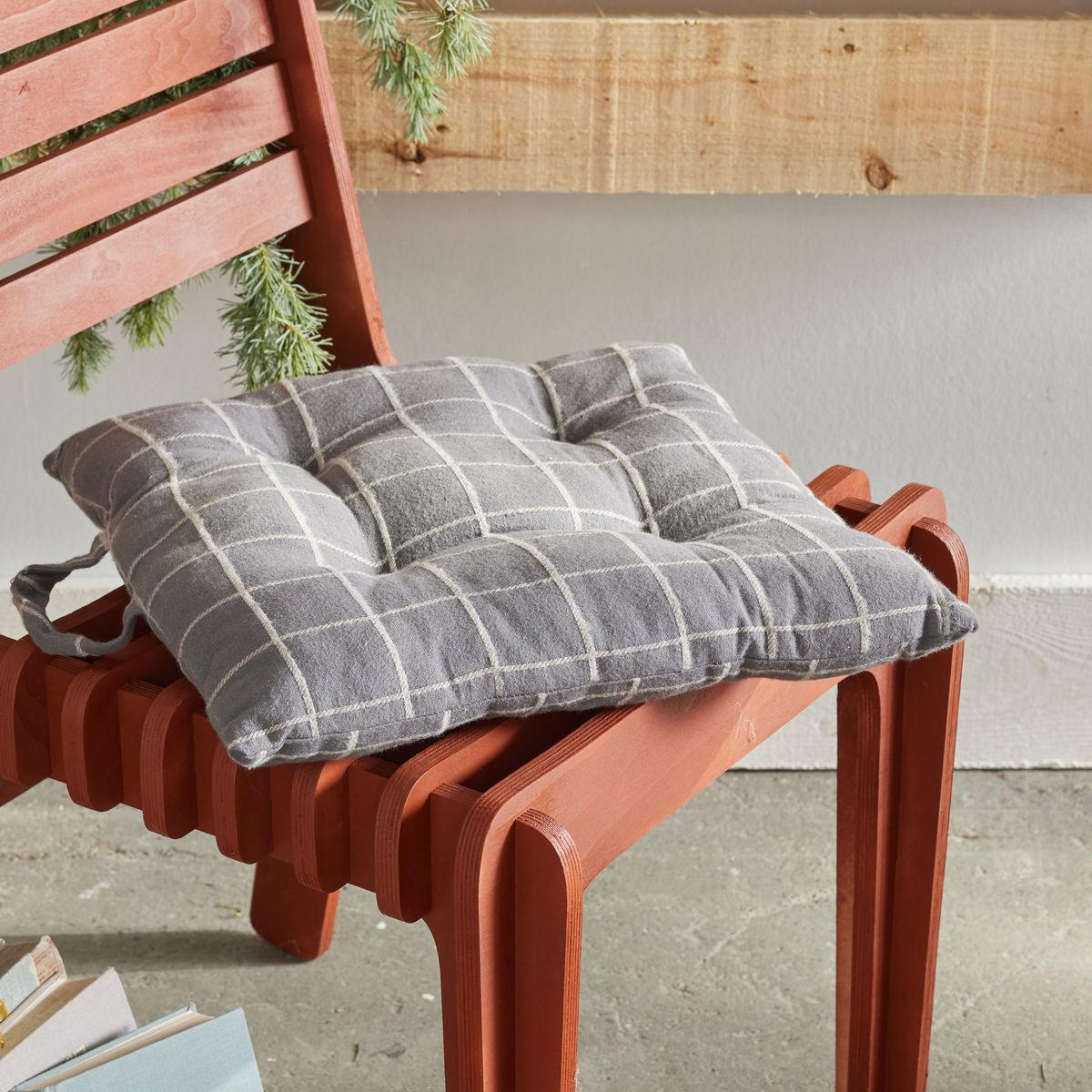 STUHLKISSEN Baumwolle Soft Geometry Grau 40/40/6 cm - Grau, Naturmaterialien (40/40/6cm) - Today