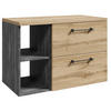 WASCHBECKENUNTERSCHRANK Muro 2 Schubladen Eiche - 90 x 45 x 61 cm - Eichefarben, Holz (90/61/45cm) - Badplaats