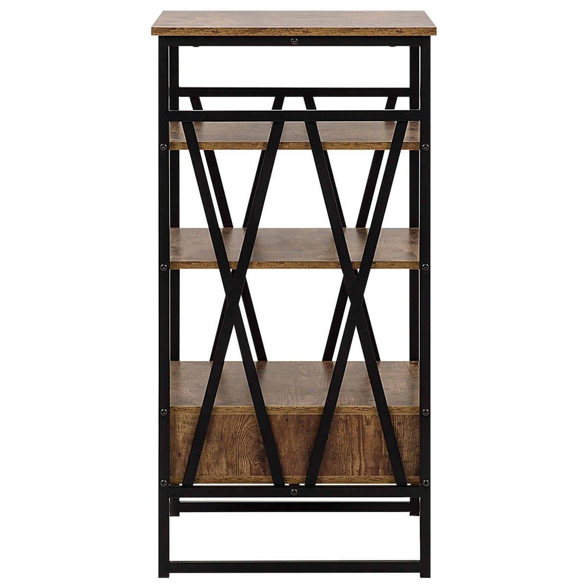 REGAL 3 Fächer Keene - Dunkelbraun, Holzwerkstoff (56/101/51cm) - Beliani