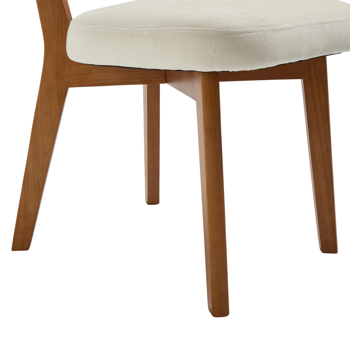 ESSZIMMERSTUHL 2er-Set, Leinen/Massivholz, Beige - Beige, Holz (47/77/54.5cm)