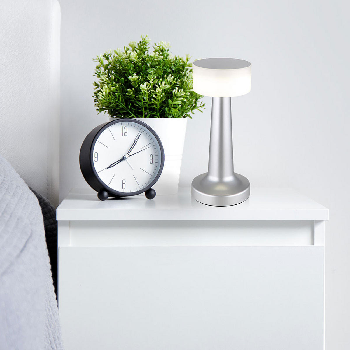 LED TISCHLEUCHTE Angelika Messing - Messingfarben, Kunststoff (9.5/9.5/21.5cm) - Globo Lighting