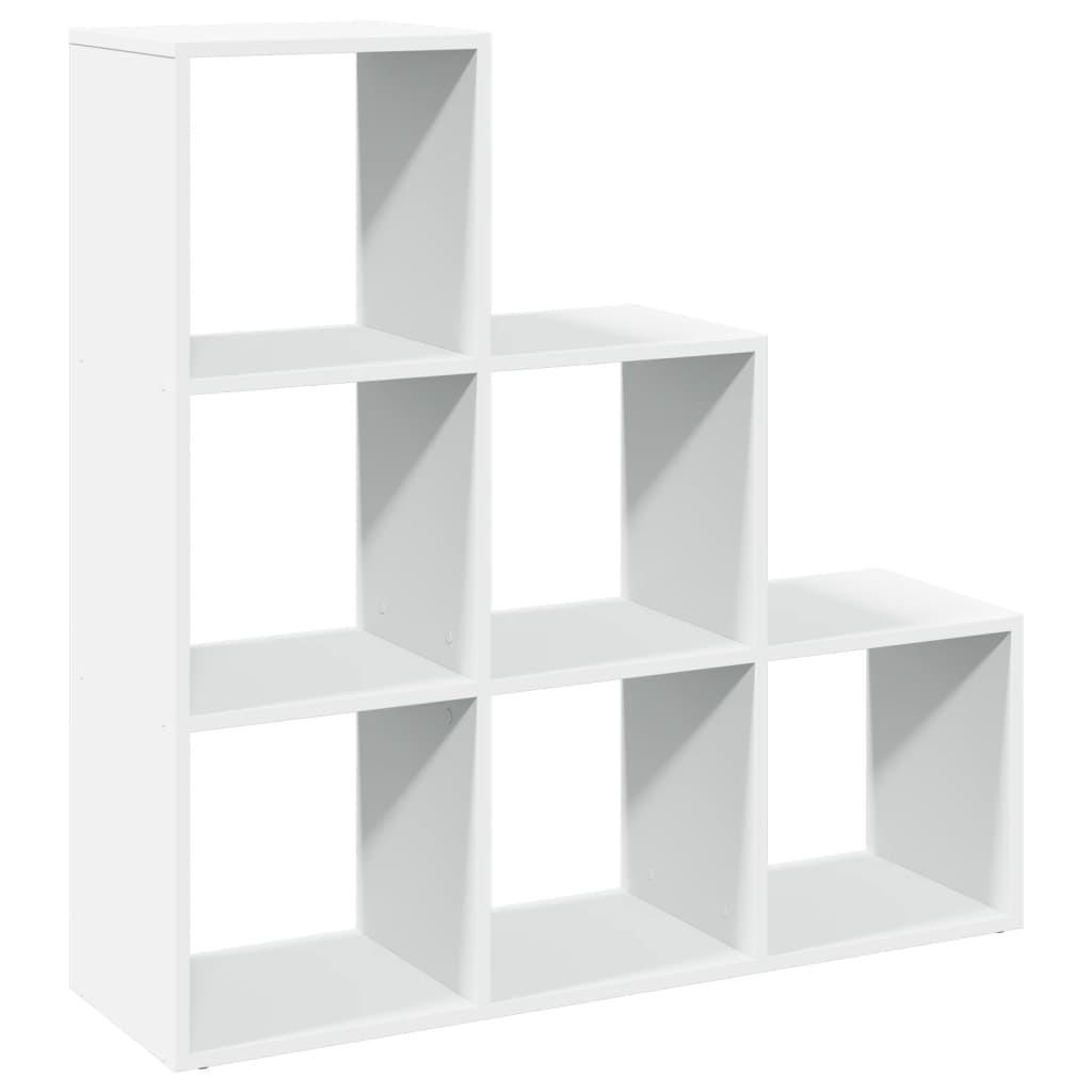 RAUMTEILER Bücherregal 3-Stufig Weiss 99/29/99 Cm Holzwerkstoff - Weiß, Holzwerkstoff (99/99/29cm) - vidaXL