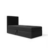 BOXBETT mit Bettkasten Kiberg Mini Basic 90x200 cm, Black - Schwarz, Textil (90/200cm) - Meblito