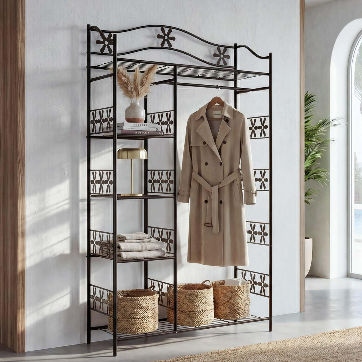 METALL-GARDEROBE OHNE VORHANG Schwarz - Schwarz, Metall (100/172/43cm) - Jamb