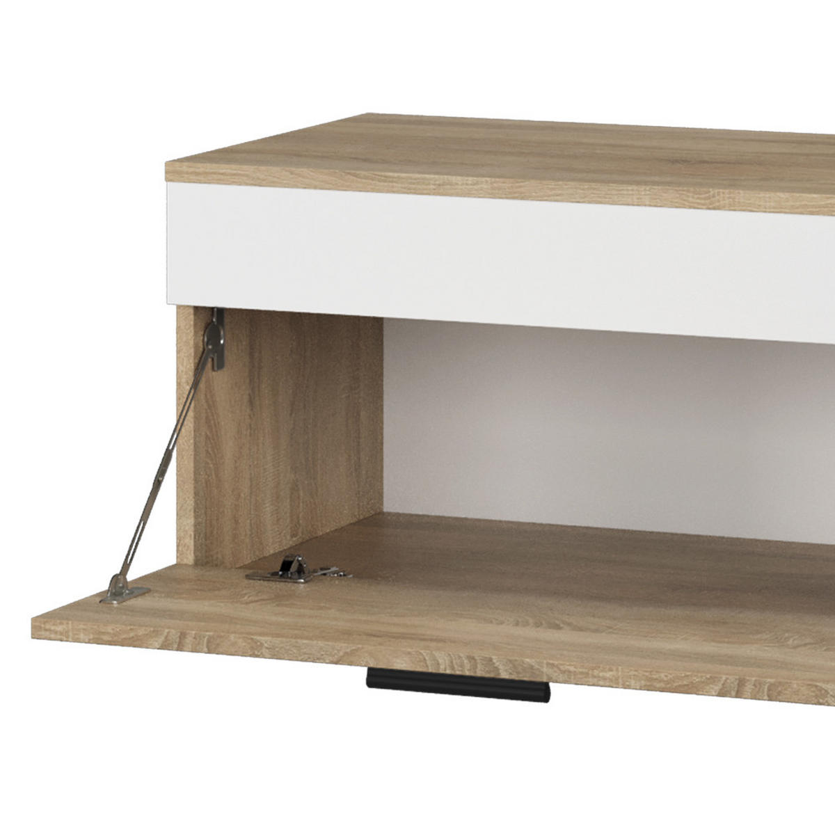 Weiß/Sonoma Eiche, Holzwerkstoff (70.8/38.9/35.3cm) - Vicco