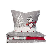 BETTWÄSCHESET Telso - Feinbiber - 2-teilig - 155 x 220 cm - Grau - Grau, Textil (155/220cm) - SCHIESSER