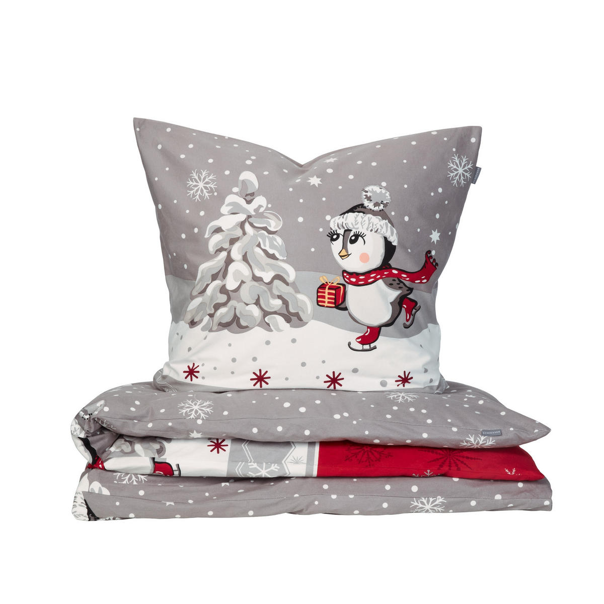 BETTWÄSCHESET Telso - Feinbiber - 2-teilig - 155 x 220 cm - Grau - Grau, Textil (155/220cm) - SCHIESSER