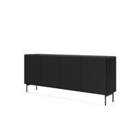 KOMMODE, schwarz, 195,2 x 81,2 x 39,8 cm - Schwarz, Holzwerkstoff (195.2/81.2/39.8cm) - 3XE LIVING