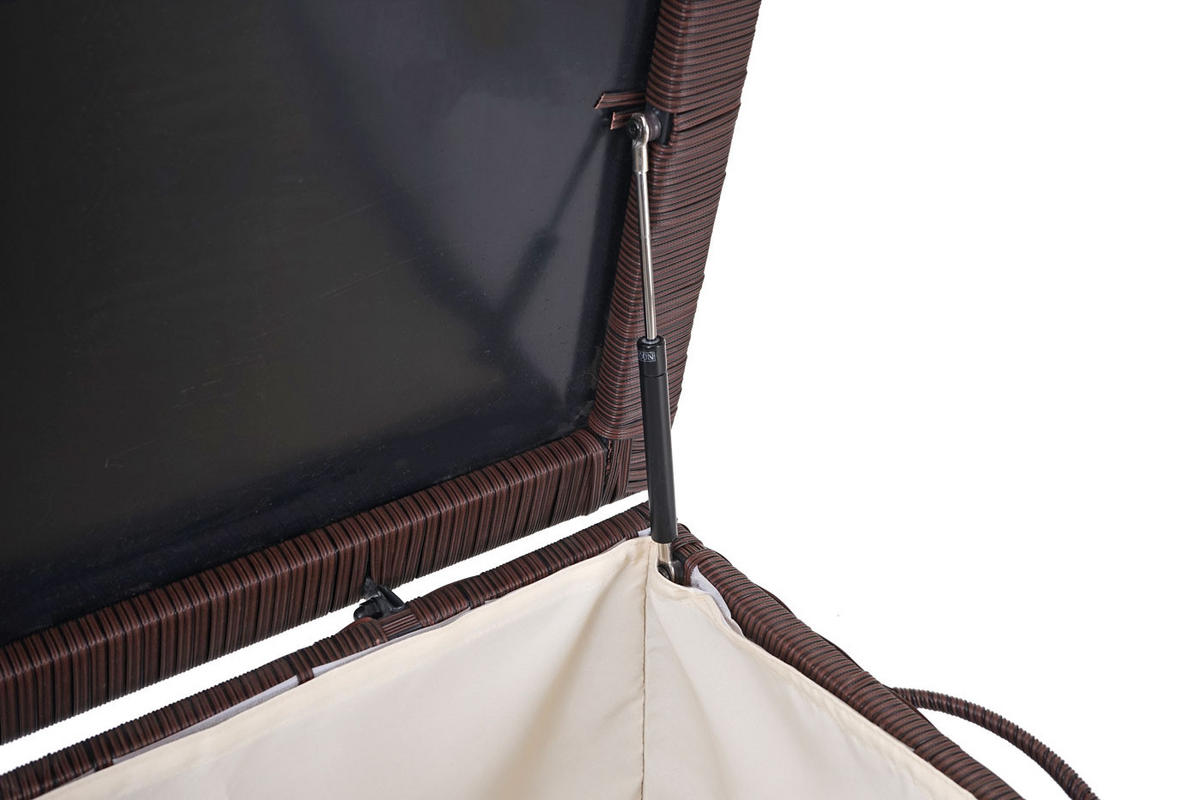 KISSENBOX aus Poly-Rattan HxBxT 51x100x50cm Premium braun 170L - Braun, Kunststoff (100/51/50cm) - PROREGAL