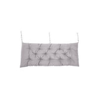 SITZKISSEN aus Polyester PP-Baumwolle in Hellgrau für Gartenbänke Leicht und tragbar Sichere Befestigungsbänder 120 x 50 cm - Grau, Textil (50/72/120cm) - Livingandhome