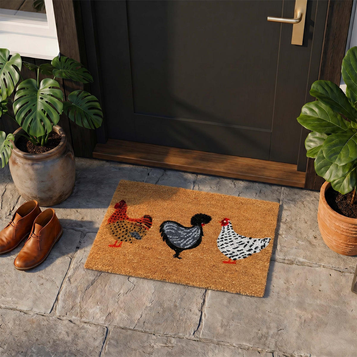 ROHOŽ - viacfarebná, textil/plast (60/40cm) - Relaxdays
