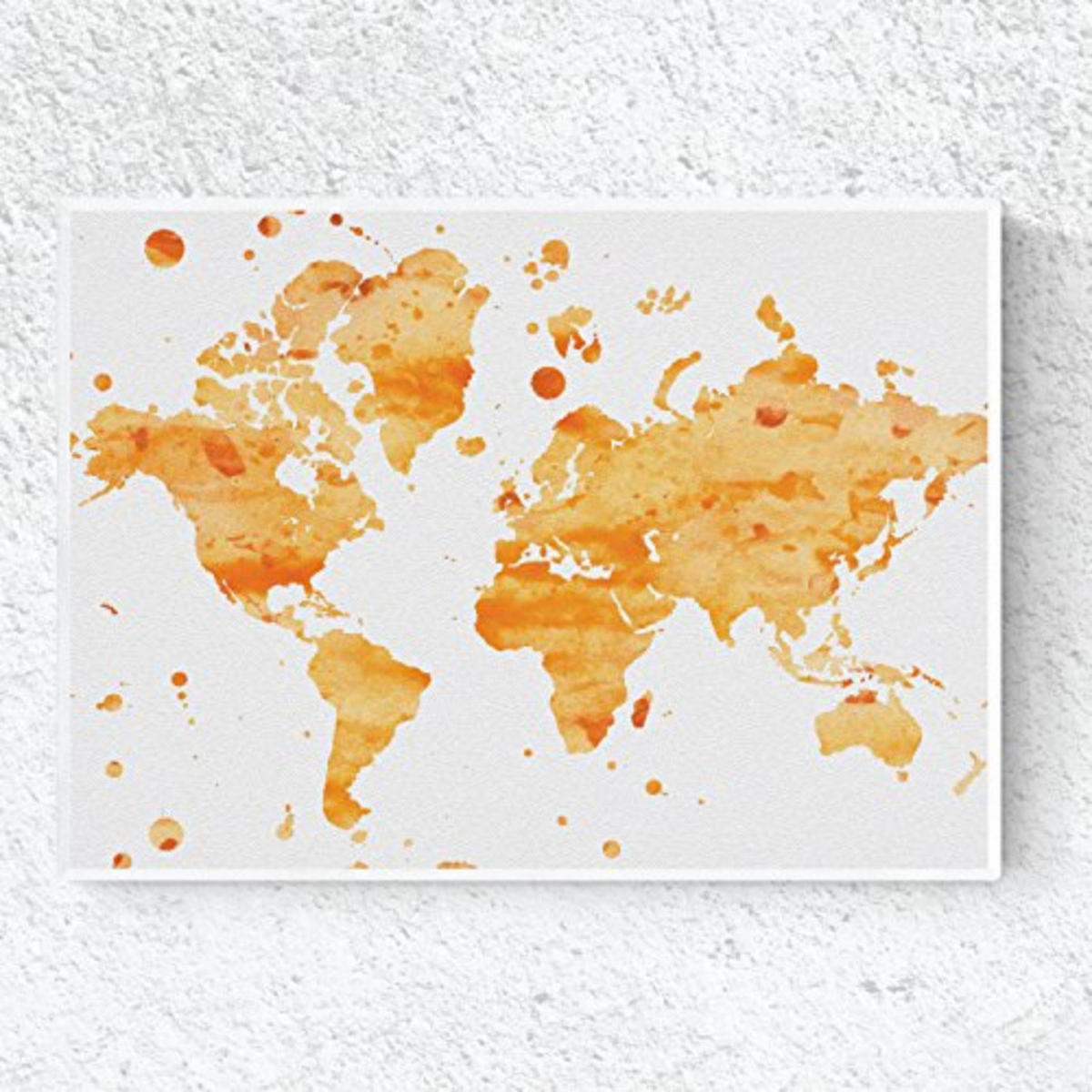 POSTER Weltkarte Grautöne A4 Rahmenlos - Klar, Papier (29.7/5/21cm) - Nacnic